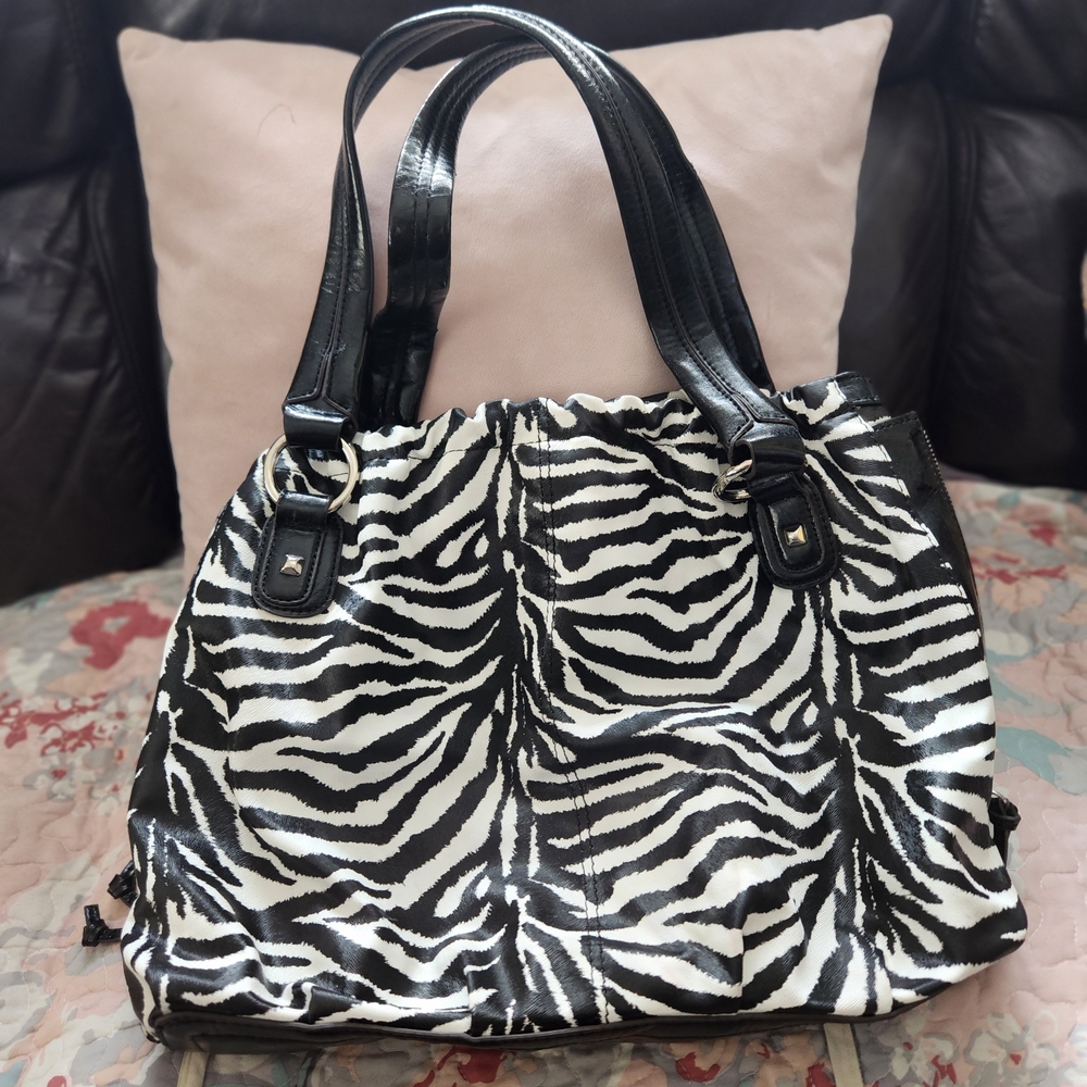 Kathy Van Zeeland Zebra Print Shoulder Bag - Picture 2 of 7